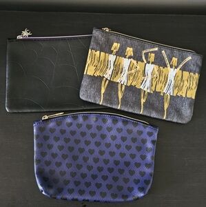 Ipsy Chic Makeup Pouches/Clutches 3pc NWOT